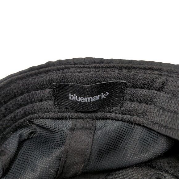 Bluemark Men's Strapback Hat Black Embroidered 1K Club Logo Vent Holes - Picture 10 of 10